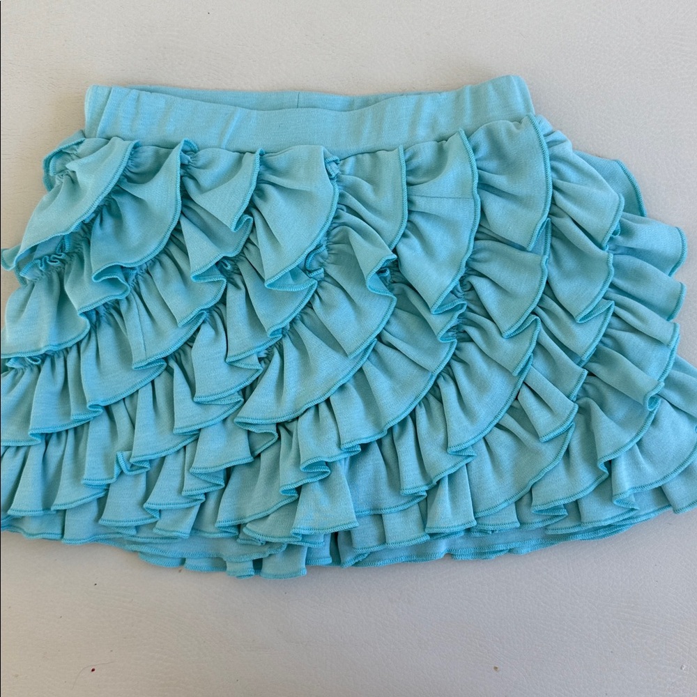 Lemon Loves Lime blue Ruffle Skort NWOT